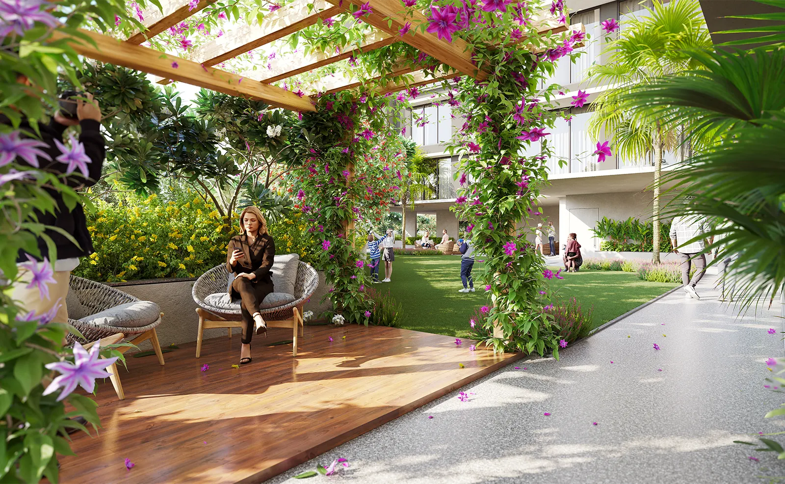 Landscaped Seating Deck — Artist's Impression