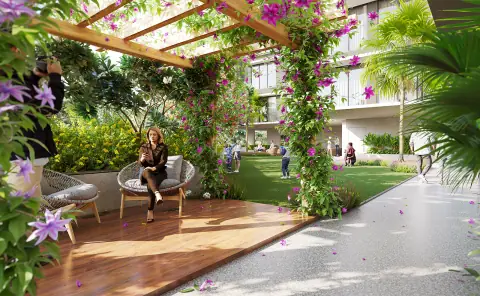 Landscaped Seating Deck