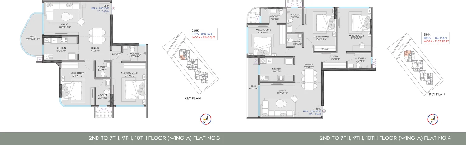 3 BHK Residence floor plan