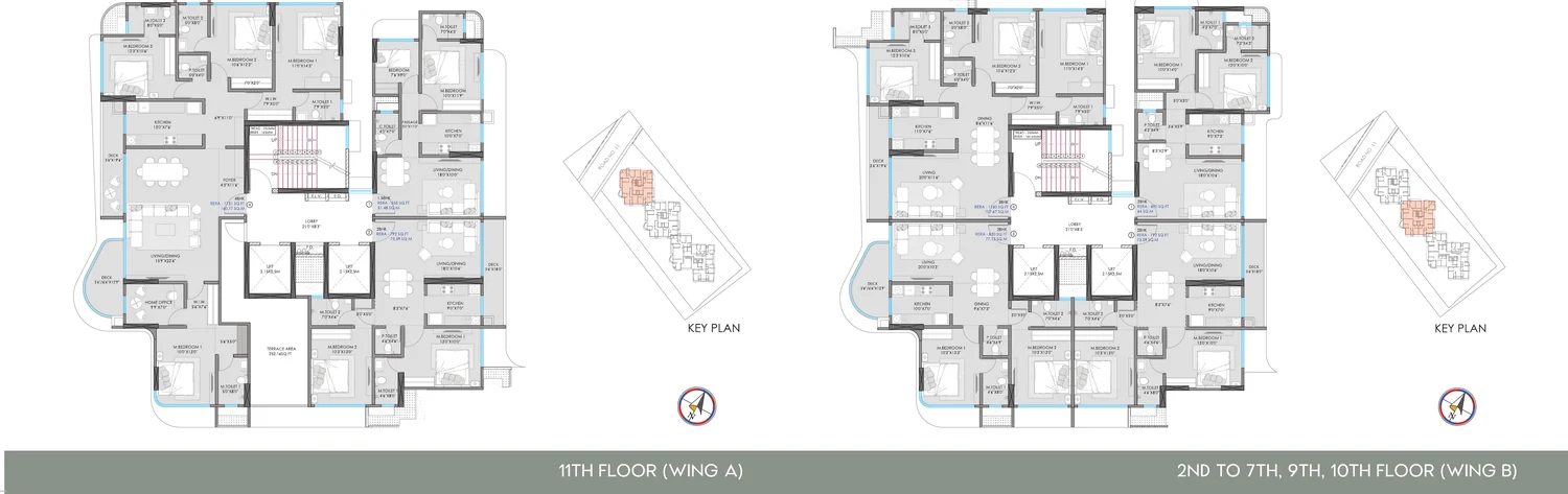4 BHK Residence floor plan
