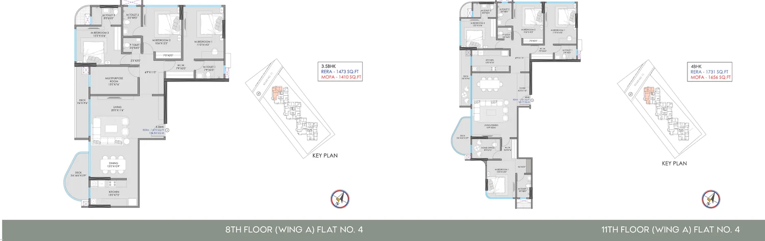 Wing B floor plan